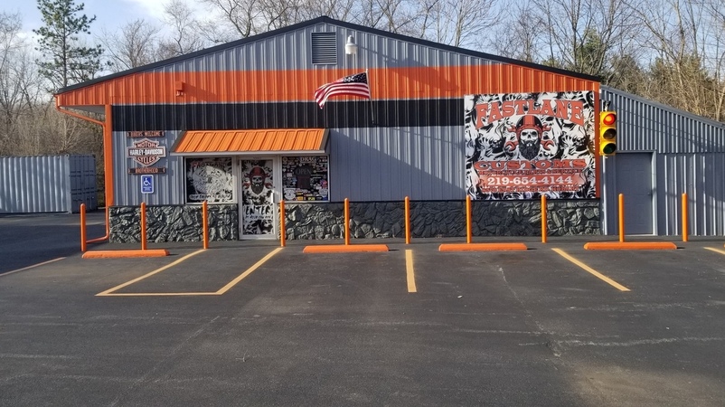 Fastlane Customes Motorcycle Shop Front View